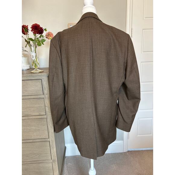 Lauren Ralph Lauren | Brown 100% Wool Mens Single Breasted Blazer | 44L - Picture 9 of 13